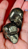 Solid Pyrite Crystal Skull 💀 Carving