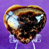 Chocolate Calcite Crystal Puffy Heart ❤️ 🍫