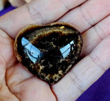 Chocolate Calcite Crystal Puffy Heart ❤️ 🍫