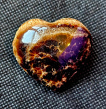 Chocolate Calcite Crystal Puffy Heart ❤️ 🍫