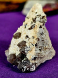 Raw Smokey Quartz in Fieldspar Crystal Box Specimen