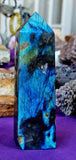 MD FLASHY Labradorite Obelisk Crystal Tower