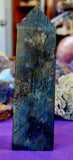 MD FLASHY Labradorite Obelisk Crystal Tower