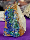 Raw Azurite, Chrysocolla, Malachite Crystal on Matrix