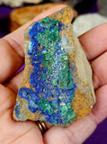 Raw Azurite, Chrysocolla, Malachite Crystal on Matrix