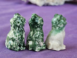 Green Spotted Jasper Crystal Standing Kitty Cat Figurine 🐈😺😍💚🍏