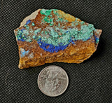 Raw Azurite, Chrysocolla, Malachite Crystal on Matrix