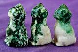 Green Spotted Jasper Crystal Standing Kitty Cat Figurine 🐈😺😍💚🍏