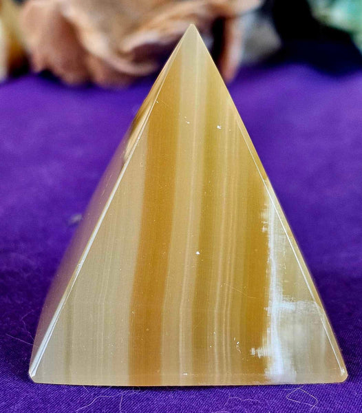 Creamsicle Calcite Crystal Pyramid 🍊