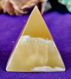 Creamsicle Calcite Crystal Pyramid 🍊