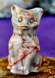 Red Veined Jasper Crystal Kitty Cat Figurine 🐈😺😍