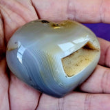 Blue Agate Crystal Puffy Heart W/ Druzzy💙