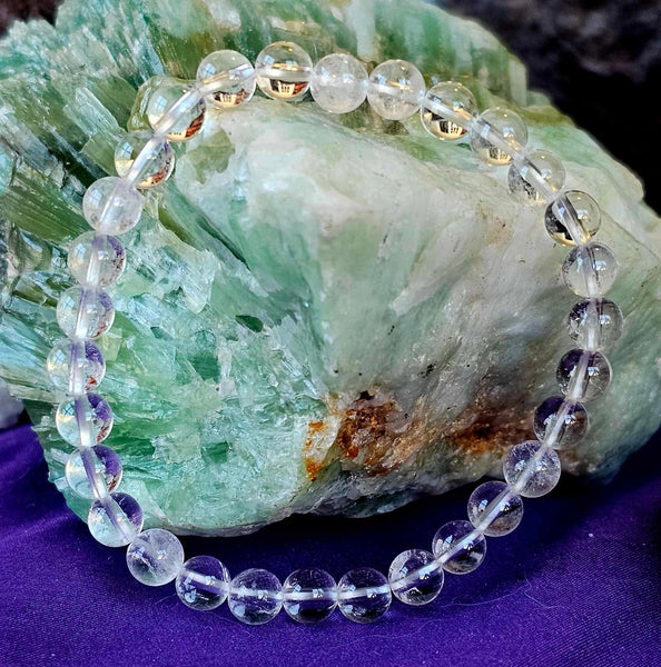 Clear Quartz Crystal Stretch Bracelet