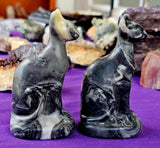 Shell Jasper Sphynx Cat Statue 🐚🐈‍⬛