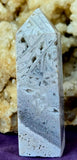 Snow Agate Obelisk Crystal Tower 🤍❄️🌨️