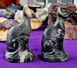 Shell Jasper Sphynx Cat Statue 🐚🐈‍⬛