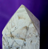 Snow Agate Obelisk Crystal Tower 🤍❄️🌨️