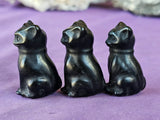Black Obsidian Crystal Standing Kitty Cat Figurine 😺✨🖤🐾🐈‍⬛