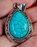 Assorted Crystal Silver Plated Teardrop Shaped Necklace