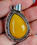 Assorted Crystal Silver Plated Teardrop Shaped Necklace