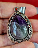 Assorted Crystal Silver Plated Teardrop Shaped Necklace