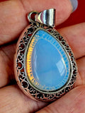 Assorted Crystal Silver Plated Teardrop Shaped Necklace