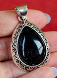 Assorted Crystal Silver Plated Teardrop Shaped Necklace
