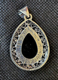 Assorted Crystal Silver Plated Teardrop Shaped Necklace