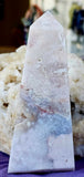 MD. Pink Amethyst Obelisk Crystal Tower w/Druzies ✨💎🩷💜🪷🤩
