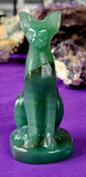LG. Green Aventurine Crystal Sphynx Cat Statue 🐈💚🐾