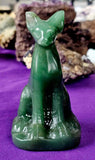 LG. Green Aventurine Crystal Sphynx Cat Statue 🐈💚🐾