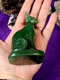 LG. Green Aventurine Crystal Sphynx Cat Statue 🐈💚🐾