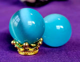 SM. Assorted Cat Eye Crystal Sphere 💚💙🩶🔮❤️💜💛