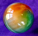Rainbow Cat's Eye Crystal Sphere 🔮🤩🌈