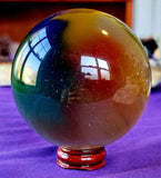 Rainbow Cat's Eye Crystal Sphere 🔮🤩🌈