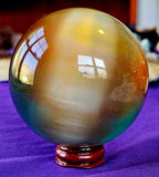 Rainbow Cat's Eye Crystal Sphere 🔮🤩🌈