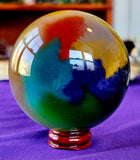 Rainbow Cat's Eye Crystal Sphere 🔮🤩🌈