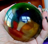 Rainbow Cat's Eye Crystal Sphere 🔮🤩🌈