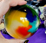 Rainbow Cat's Eye Crystal Sphere 🔮🤩🌈