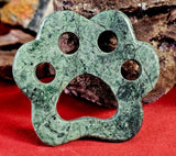 Green Jasper Crystal Paw Print Carving 💚🐾🐈🐕🦴