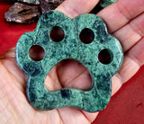 Green Jasper Crystal Paw Print Carving 💚🐾🐈🐕🦴