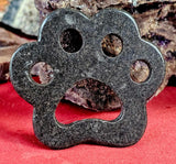 Black Jet Crystal Paw Print Carving 🐾🐈🐕🦴🖤