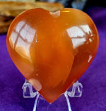 Honey Calcite Crystal Puffy Heart 🧡🌈✨🍯