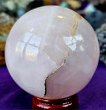 ✨RARE✨ SMOKEY CALCITE Crystal Sphere 🔮💨🩷😍