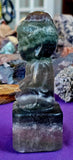 LG. Rainbow Fluorite Crystal Meditating Buddha Statue 🗿🧘‍♀️🕉️🙏💜