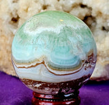 Blue Aragonite Crystal Sphere 🏖️🔮✨🐚🌊