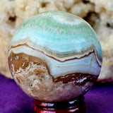 Blue Aragonite Crystal Sphere 🏖️🔮✨🐚🌊