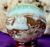 Blue Aragonite Crystal Sphere 🏖️🔮✨🐚🌊