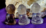 Clear & Smokey Quartz Crystal Sitting Buddha Figurine ✨🤩🧘‍♀️🕉️🕊️