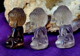 Clear & Smokey Quartz Crystal Sitting Buddha Figurine ✨🤩🧘‍♀️🕉️🕊️